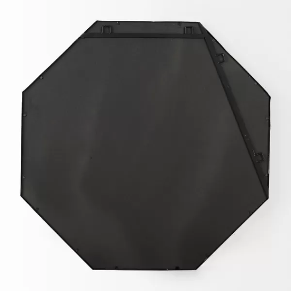 Decorative Mirrors-Kirkland's Home Matte Black Octagonal Wall Mirror