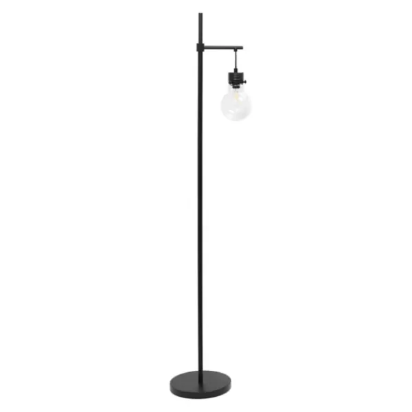 Floor Lamps-Kirkland's Home Matte Black Stephen Floor Lamp Clear