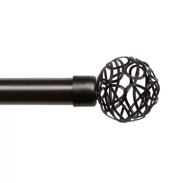 Curtain Rods & Hardware-Kirkland's Home Matte Bronze Catherine Curtain Rod, 120 In.