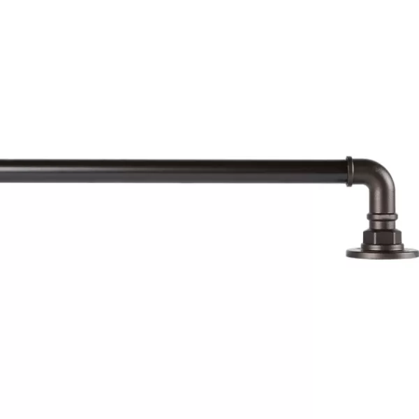 Curtain Rods & Hardware-Kirkland's Home Matte Bronze Hyde Wrap Around Curtain Rod, 120 In.