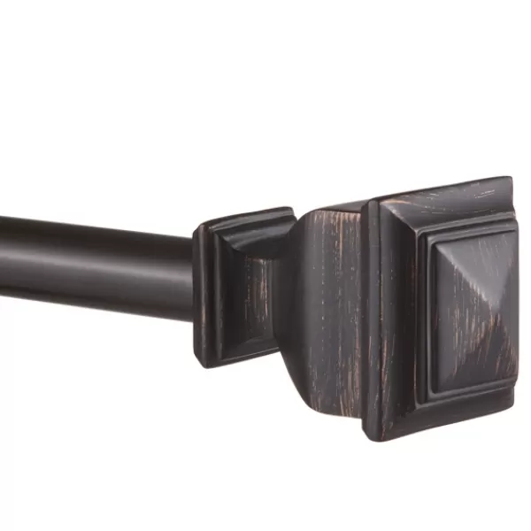 Curtain Rods & Hardware-Kirkland's Home Matte Bronze Nathan Curtain Rod, 72 In. Brown