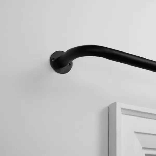 Curtain Rods & Hardware-Kirkland's Home Matte Holden Curtain Rod, 72 In. Black