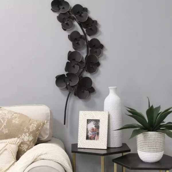 Wall Plaques-Kirkland's Home Matte Orchid Plaque Black