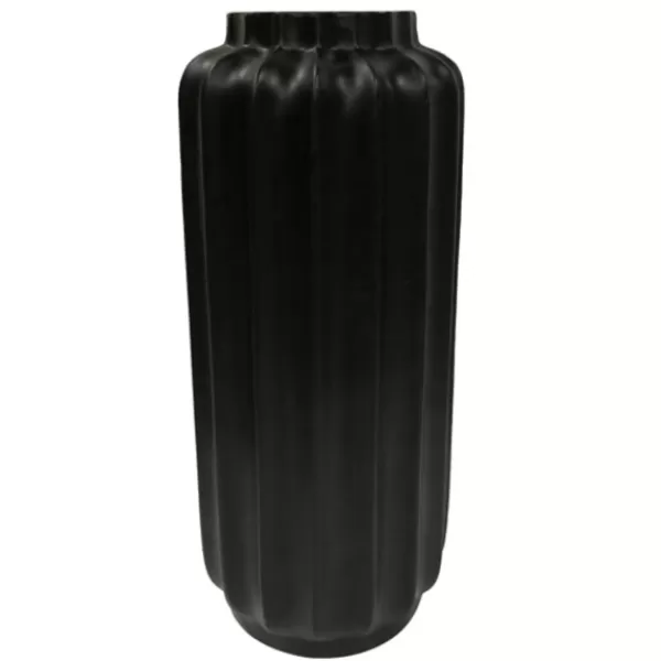 Vases-Kirkland's Home Matte Resin Floor Vase, 25 In. Black