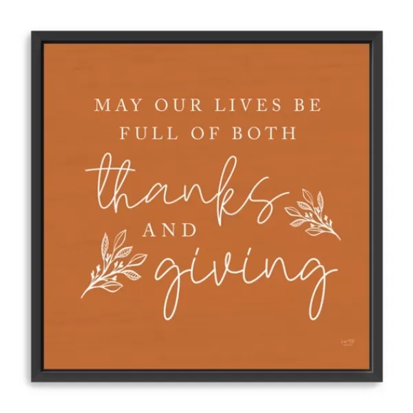 Wall Quotes & Signs-Kirkland's Home May Our Lives Giclee Canvas Wall Plaque Orange