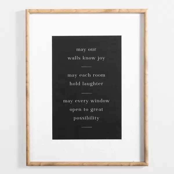 Wall Quotes & Signs-Kirkland's Home May Our Walls Know Joy Framed Wall Plaque White/Black