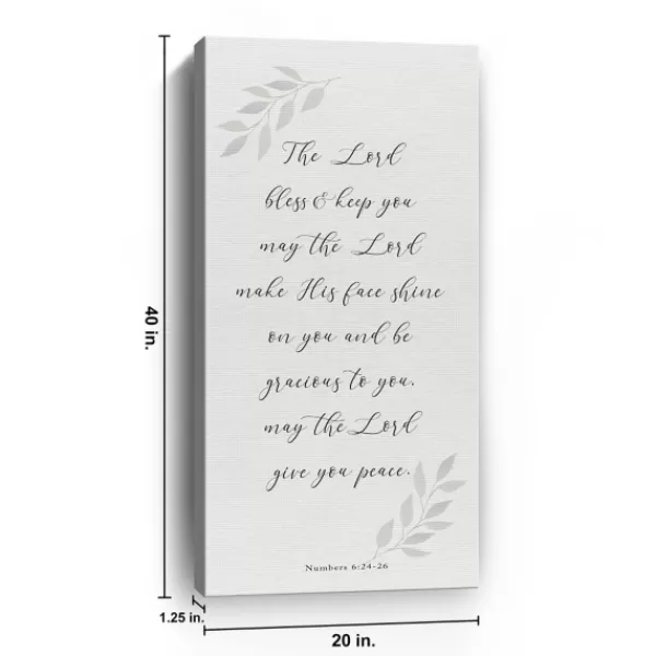 Wall Quotes & Signs-Kirkland's Home May The Lord Give You Peace Canvas Art Print White
