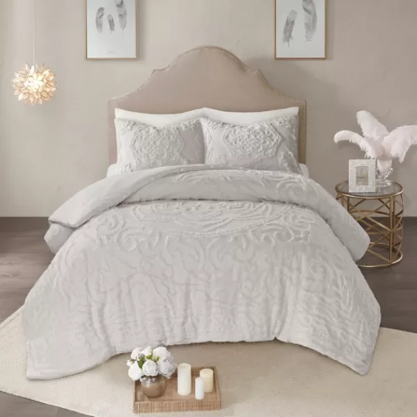 Comforters-Kirkland's Home Medallion Full/Queen 3-Pc. Comforter Set Gray