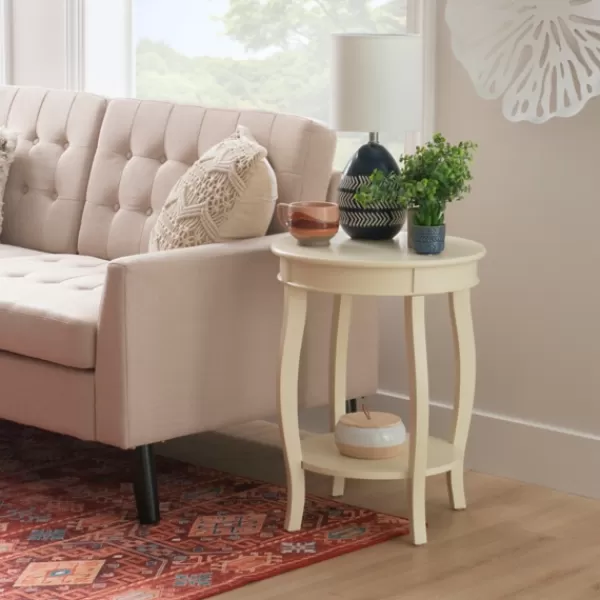 Accent & End Tables-Kirkland's Home Merryweather Off White Accent Table Ivory