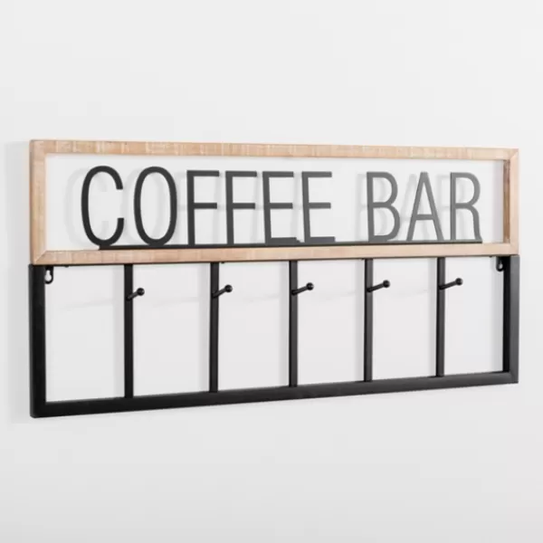 Hooks-Kirkland's Home Metal And Wood Coffee Bar Wall Hooks