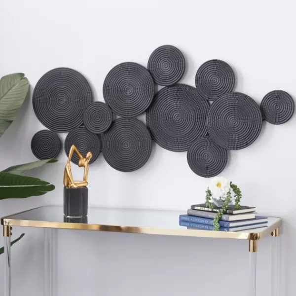 Wall Plaques-Kirkland's Home Metal Circles Wall Plaque Black