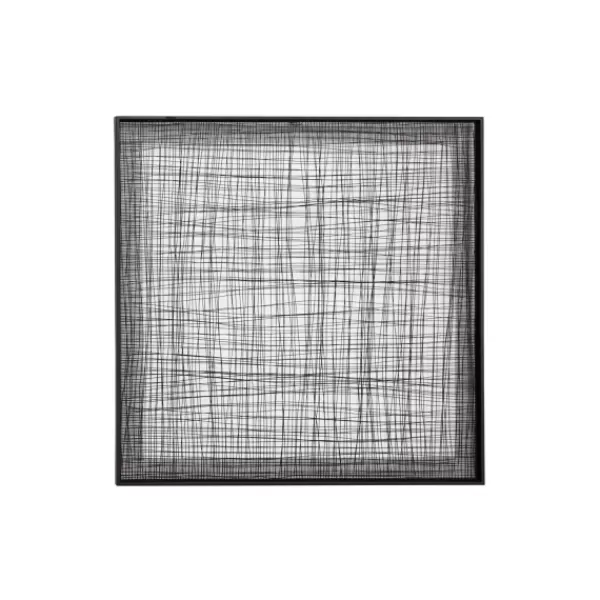 Wall Plaques-Kirkland's Home Metal Crosshatch Mesh Framed Wall Sculpture Black