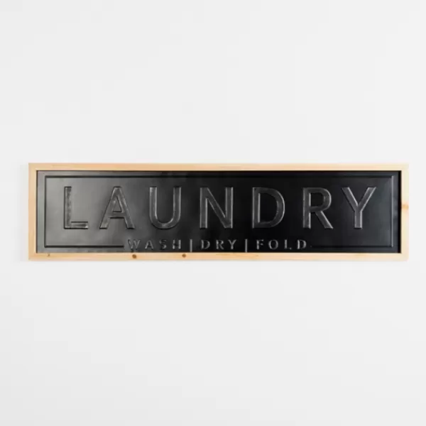 Wall Quotes & Signs-Kirkland's Home Metal Laundry Wall Plaque Black