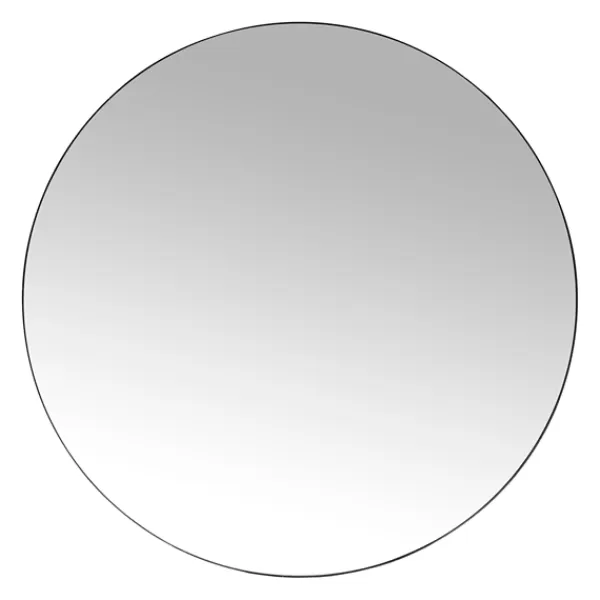 Decorative Mirrors-Kirkland's Home Metal Linear Round Mirror Black