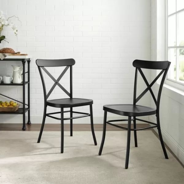 Dining Chairs-Kirkland's Home Metal Melody Dining Chairs, Set Of 2 Black