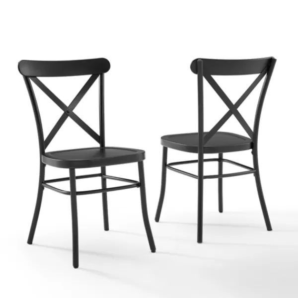 Dining Chairs-Kirkland's Home Metal Melody Dining Chairs, Set Of 2 Black