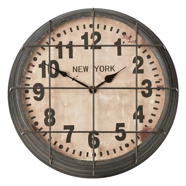 Clocks-Kirkland's Home Metal New York Subway Wall Clock