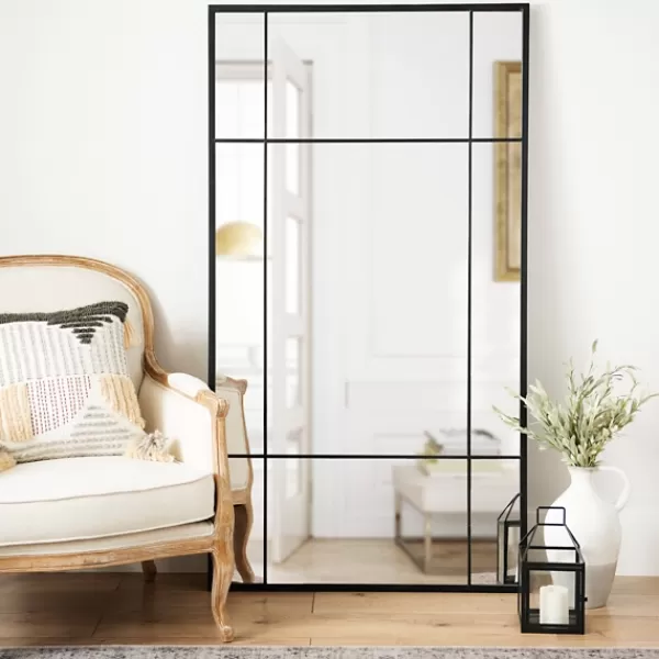 Full Length & Floor Mirrors-Kirkland's Home Metal Paned Camden Leaner Mirror