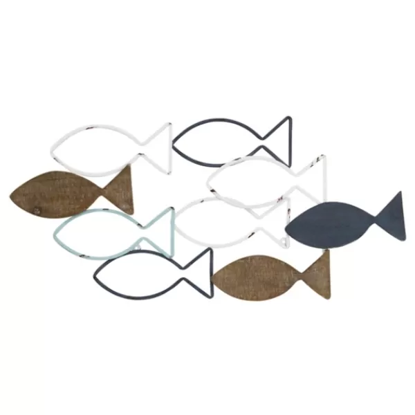 Wall Plaques-Kirkland's Home Metal School Of Fish Wall Plaque Multi