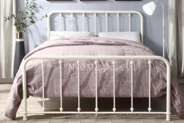 Beds & Headboards-Kirkland's Home Metal Slat Full Platform Bed White