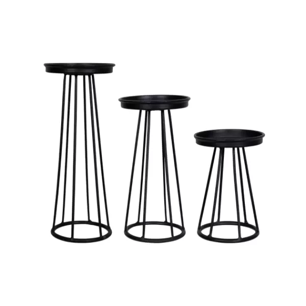 Candle Holders-Kirkland's Home Metal Soho Candle Holders, Set Of 3 Black