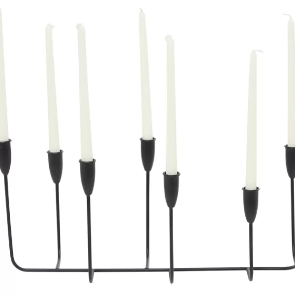 Candle Holders-Kirkland's Home Metal Taper Candle Holder Runner Black