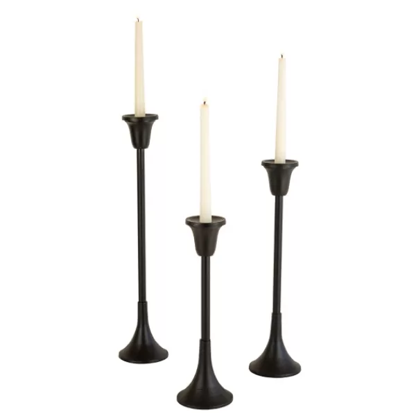 Candle Holders-Kirkland's Home Metal Taper Candle Holders, Set Of 3 Black