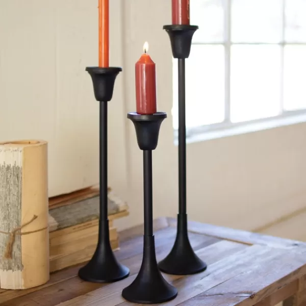 Candle Holders-Kirkland's Home Metal Taper Candle Holders, Set Of 3 Black