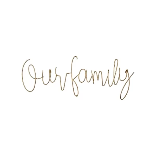 Wall Quotes & Signs-Kirkland's Home Metal This Is Our Family Wall Plaque Gold