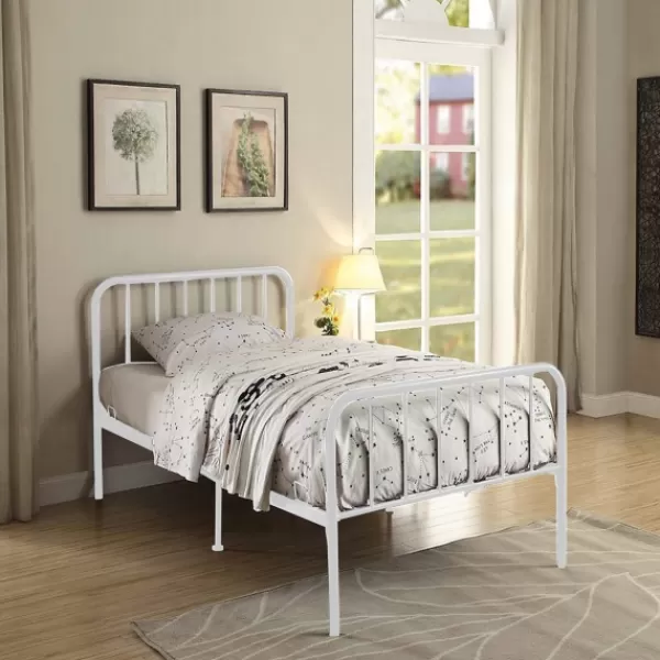 Beds & Headboards-Kirkland's Home Metal Twin Bed In A Box White