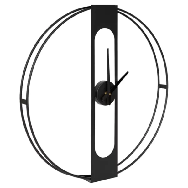 Clocks-Kirkland's Home Metal Urgo Wall Clock Black