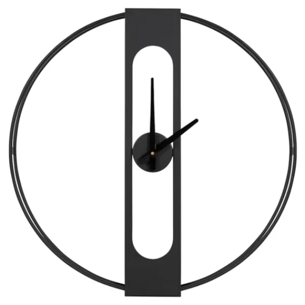 Clocks-Kirkland's Home Metal Urgo Wall Clock Black