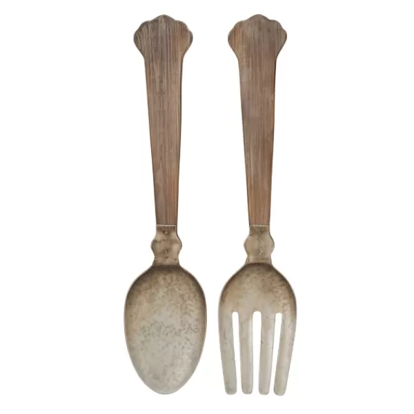 Wall Plaques-Kirkland's Home Metal Utensils Wall Plaques, Set Of 2 Brown