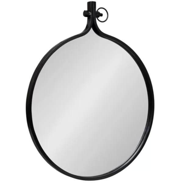 Decorative Mirrors-Kirkland's Home Metal Yitro Wall Mirror Black