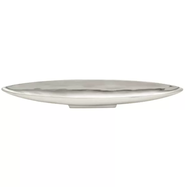 Decorative Trays-Kirkland's Home Metallic Canoe Tray Silver