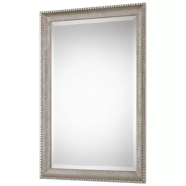 Decorative Mirrors-Kirkland's Home Metallic Silver Textured Frame Wall Mirror