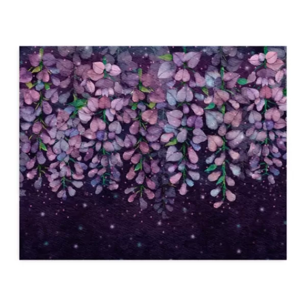 Wall Murals & Wall Decals-Kirkland's Home Midnight Purple Wisteria Peel And Stick Wall Mural Purple/Multi