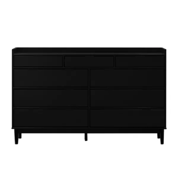 Dressers & Chests-Kirkland's Home Midnight Solid Wood Pull Tab Large Dresser