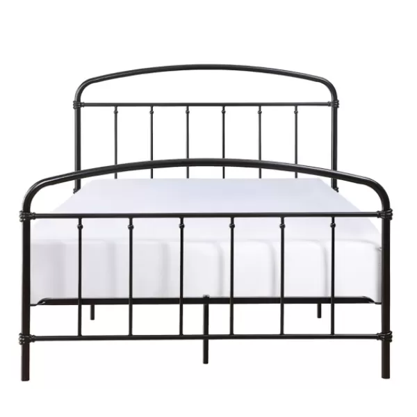 Beds & Headboards-Kirkland's Home Midnight Vintage Arch Full Bed Frame Black