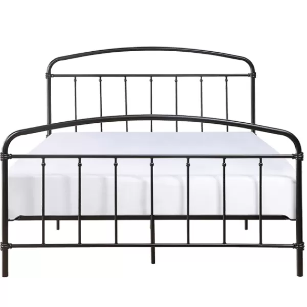 Beds & Headboards-Kirkland's Home Midnight Vintage Arch Queen Bed Frame Black