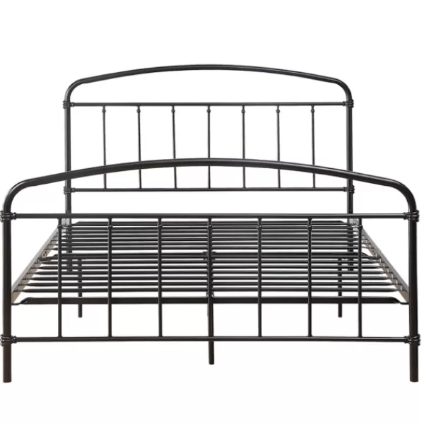 Beds & Headboards-Kirkland's Home Midnight Vintage Arch Queen Bed Frame Black