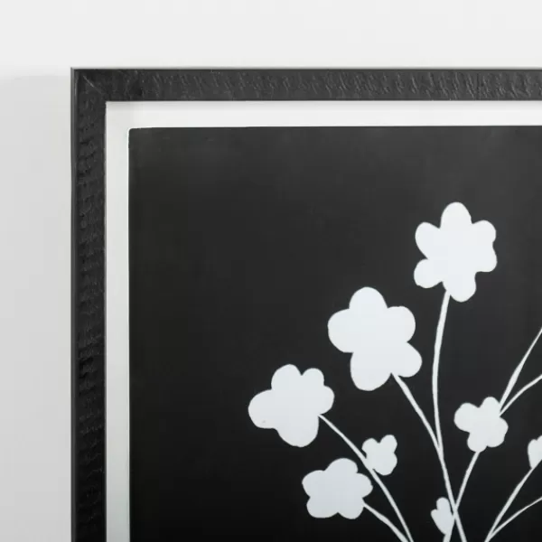 Framed Art-Kirkland's Home Millennial Floral Ii Framed Art Print Black/White