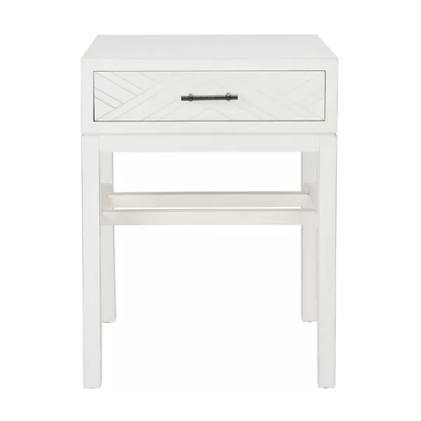 Accent & End Tables-Kirkland's Home Milo Herringbone Accent Table White