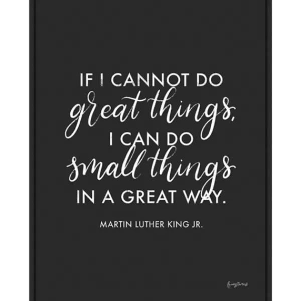 Wall Quotes & Signs-Kirkland's Home Mlk Words Of Wisdom Iii Framed Canvas Art Print Black/White