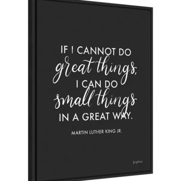 Wall Quotes & Signs-Kirkland's Home Mlk Words Of Wisdom Iii Framed Canvas Art Print Black/White