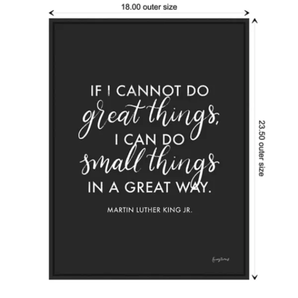 Wall Quotes & Signs-Kirkland's Home Mlk Words Of Wisdom Iii Framed Canvas Art Print Black/White