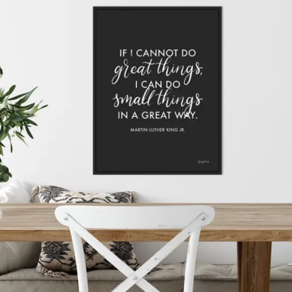 Wall Quotes & Signs-Kirkland's Home Mlk Words Of Wisdom Iii Framed Canvas Art Print Black/White