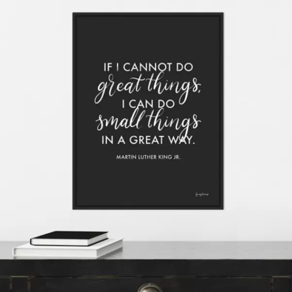 Wall Quotes & Signs-Kirkland's Home Mlk Words Of Wisdom Iii Framed Canvas Art Print Black/White