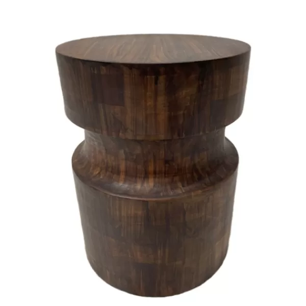 Accent & End Tables-Kirkland's Home Mocha Hourglass Mango Side Table