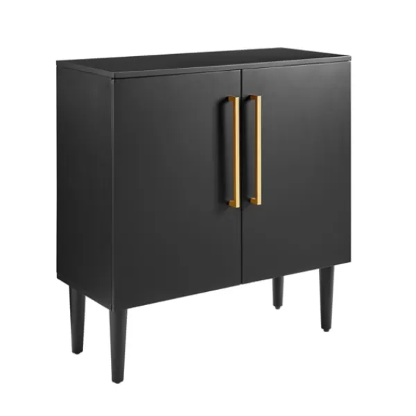 Cabinets & Sideboards-Kirkland's Home Modern Black And Gold Cabinet